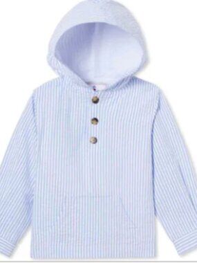 Classic Prep - Bennett Hooded Pullover (Seersucker)